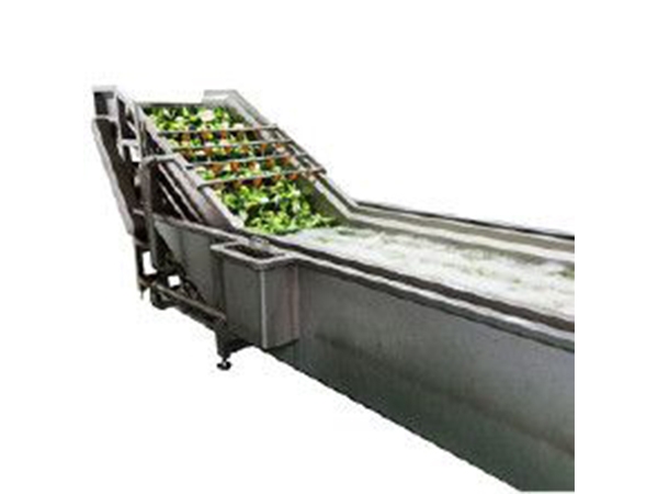 Vegetable washing and drying with running water